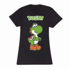 Super Mario Bros: Yoshi Name Tag Fitted T-Shirt