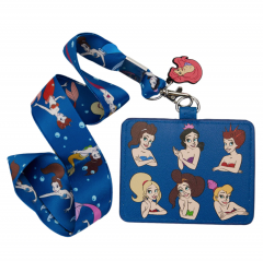 Disney The Little Mermaid Sisters Loungefly Lanyard with Cardholder