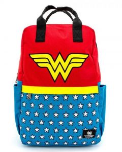 Loungefly DC Comics Wonder Woman Vintage Nylon Square Backpack