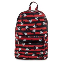 Loungefly Disney Mickey Mouse Stripes Nylon Backpack