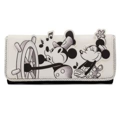 Loungefly Disney Steamboat Willie Music Cruise Flap Wallet