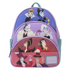 Loungefly Disney Villains Color Block Triple Pocket Mini Backpack Preorder