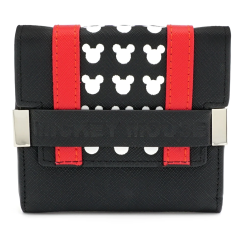 Loungefly Mickey Mouse Black Red Trifold Mini Wallet