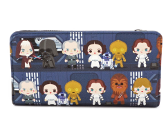 Loungefly Star Wars Chibi Battle Station Line Up Flap Wallet