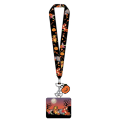 Loungefly Disney Winnie The Pooh Halloween Gang Lanyard With Cardholder