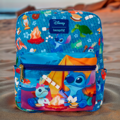 Loungefly: Disney Stitch Camping Cuties AOP Nylon Mini Backpack Preorder