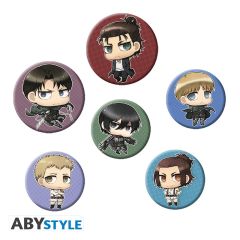 Attack On Titan: Chibi Characters Badge Pack Preorder