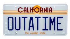 Back To The Future: OUTATIME License Plate Replica Preorder