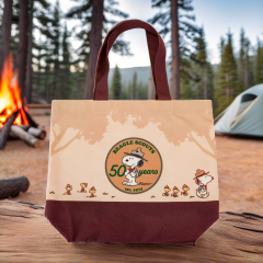 Loungefly: Peanuts Beagle Scouts 50th Anniversary Canvas Tote Bag Preorder