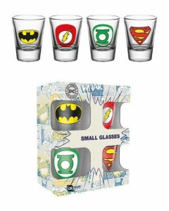 DC Comics: Vasos de chupito de la Liga de la Justicia - Juego de 4 pedidos por adelantado