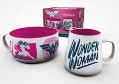 DC Comics: Reserva del juego de desayuno con tazón y taza de Wonder Woman