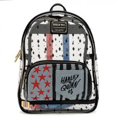 Loungefly Birds of Prey: Harley Quinn Clear Mini Backpack Preorder