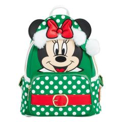 Disney by Loungefly: Minnie Mouse Polka Dot Christmas Mini Backpack