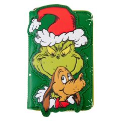 Loungefly The Grinch: Santa Grinch and Max Zip Around Wallet