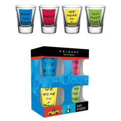 Friends: Quotes Shot Glasses - Set of 4 Preorder