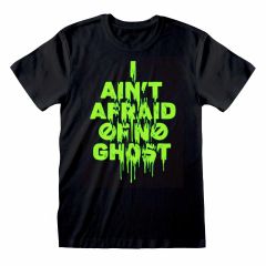 Ghostbusters: I Ain't Afraid of No Ghost Neon Green Text T-Shirt