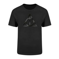 Harry Potter: Deathly Hallows Black On Black T-Shirt