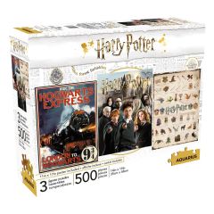Harry Potter : Pack de 3 puzzles d'affiches de film (500 pièces) Précommande