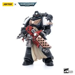 Warhammer 40,000 : Figurine JoyToy - Frère Initié Primaris des Black Templars des Ultramarines (échelle 1/18)
