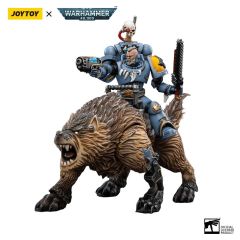 Warhammer 40,000 : Figurine JoyToy - Space Wolves Thunderwolf Cavalry Bjane (échelle 1/18)