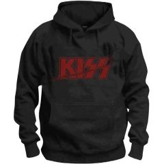 KISS: Slashed Logo - Black Pullover Hoodie