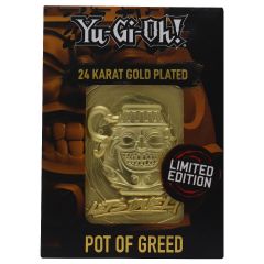 Yu-Gi-Oh!: Pot Of Greed Limited Edition 24K Gold Plated Metal Card