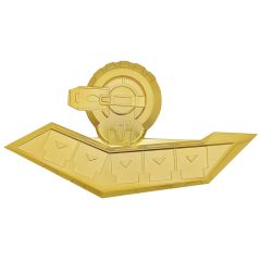 Yu-Gi-Oh!: Mini réplica de disco de duelo chapado en oro de 24 quilates