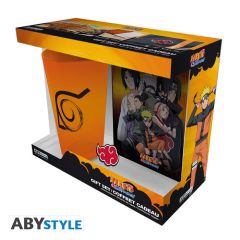 Naruto: 400ml Glass & A6 Notebook & Pin Badge Gift Set Preorder