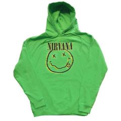 Nirvana: Inverse Happy Face - Green Pullover Hoodie