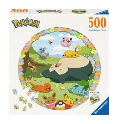 Pokémon: Flowery Pokémon Round Jigsaw Puzzle (500 pieces)