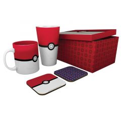 Pokémon: Pokeball Mug, 400ml Glass & 2 Coasters Collectable Gift Box Preorder