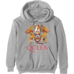 Queen: Classic Crest - Grey Pullover Hoodie