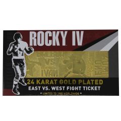 Rocky IV: Ivan Drago 24K Gold Plated Limited Edition Fight Ticket