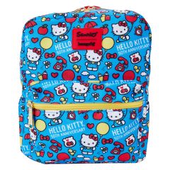 Loungefly: Hello Kitty 50th Anniversary Classic AOP Nylon Square Mini Backpack Preorder