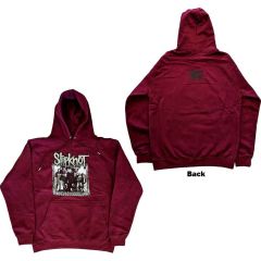 Slipknot: Barcode Photo (Back Print) - Maroon Red Pullover Hoodie