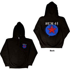 Sum 41: Star Logo (Back Print) - Black Zip-up Hoodie