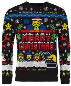 Teletext: Santa's Schedule Ugly Christmas Sweater