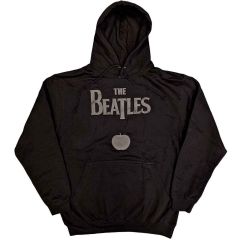 The Beatles: Drop T Logo & Apple (Hi-Build) - Black Pullover Hoodie