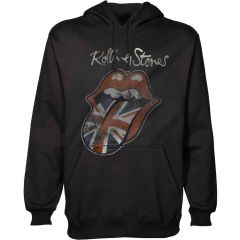The Rolling Stones: Union Jack Tongue - Black Pullover Hoodie