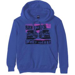 The Sex Pistols: Pretty Vacant Coaches - Blue Pullover Hoodie