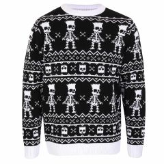 The Simpsons: Bart Skeleton repeat Knitted Jumper