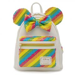 Loungefly Minnie Mouse: Sequin Rainbow Mini Backpack Preorder