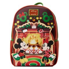Disney: Mickey Minnie Hot Cocoa Fireplace Light Up Loungefly Mini Backpack Preorder