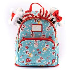 Loungefly Mickey & Minnie: Snowman Mini Backpack Headband Set Preorder