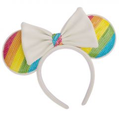 Loungefly Minnie Mouse: Sequin Rainbow Headband Preorder