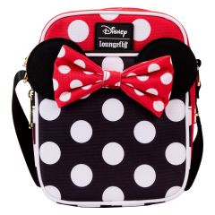 Loungefly Disney: Minnie Rocks The Dots Nylon Passport Crossbody Bag