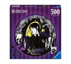 Woensdag: Nevermore Academy Round Jigsaw Puzzle (500 stukjes) Voorbestelling