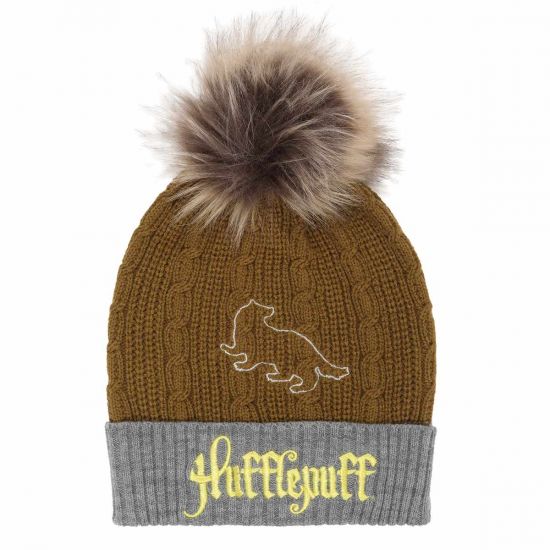 Harry Potter: Hufflepuff House Fur Pom Beanie