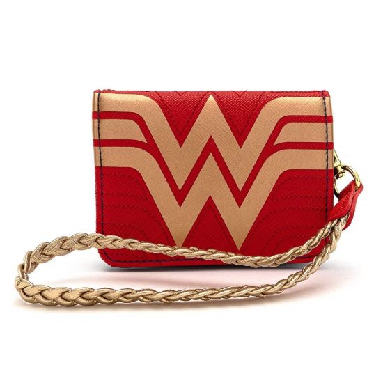 Loungefly DC Comics Wonder Woman Handgelenk-Geldbörse mit klassischem Logo