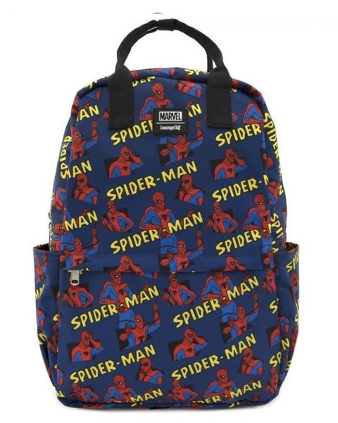Loungefly Marvel Spiderman Square Nylon Backpack